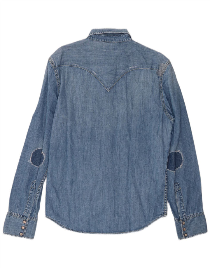 Ανδρικό τζιν πουκάμισο LEVI'S Μεσαίο μπλε βαμβακερό