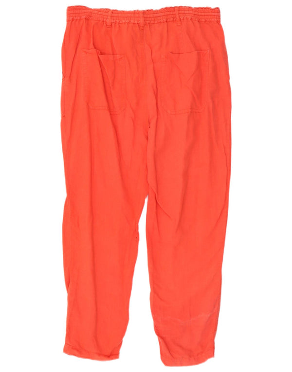 Zara Γυναικείο Ψηλόμεσο Παντελόνι Cropped Medium W28 L24 Πορτοκαλί