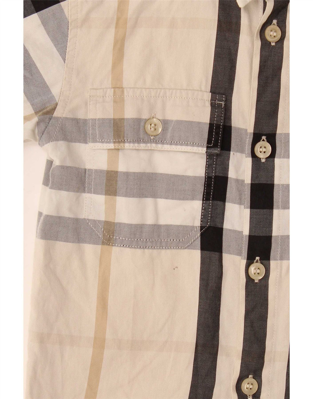 Burberry Boys κοντομάνικο πουκάμισο 3-4 ετών μπεζ καρό
