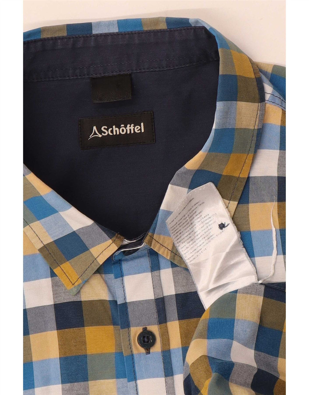 Ανδρικό πουκάμισο Schoffel μεγάλο πολύχρωμο βαμβακερό καρό