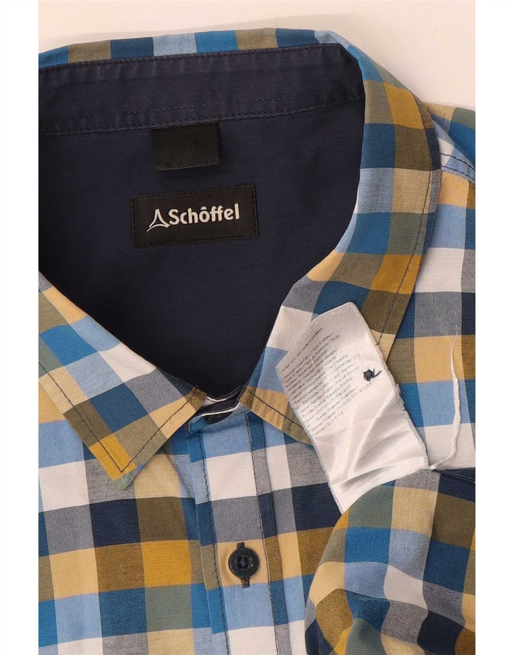 Ανδρικό πουκάμισο Schoffel μεγάλο πολύχρωμο βαμβακερό καρό