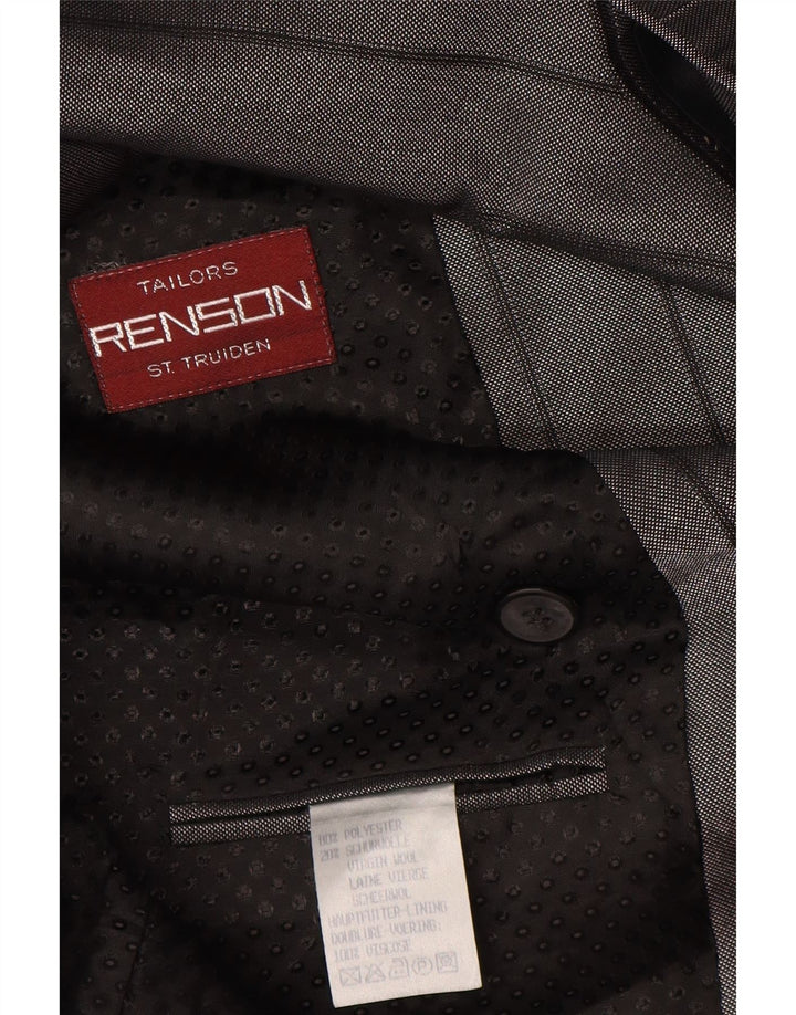 Vintage Ανδρικό Σακάκι Μπλέιζερ UK 38 Μεσαίου Γκρι Ριγέ Πολυεστέρας