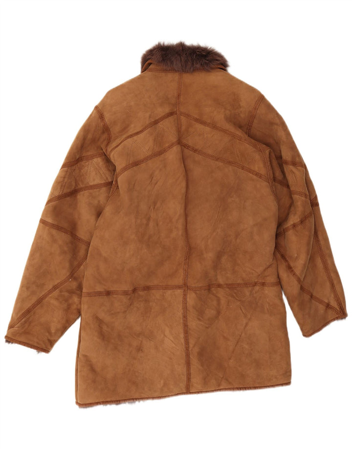 Vintage Γυναικείο Oversized Παλτό Shearling IT 44 Medium Beige