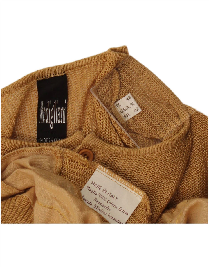 MODIGLIANI Γυναικείο πουλόβερ με λαιμόκοψη IT 48 XL Beige Colourblock