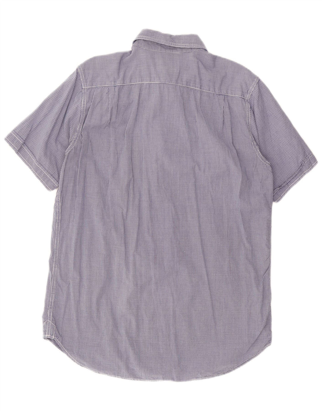 Ανδρικό κοντομάνικο πουκάμισο WOOLRICH XL Navy Blue Gingham