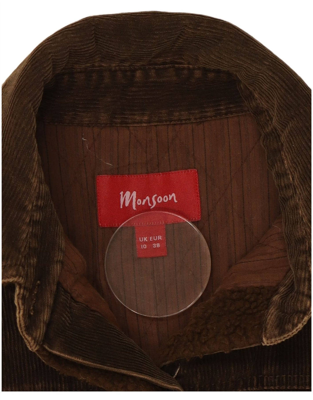 Γυναικείο κοτλέ μπουφάν MONSOON UK 10 Small Brown Βαμβακερό