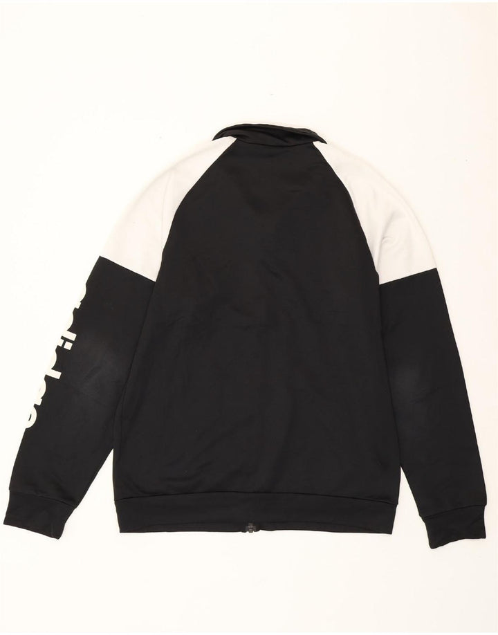 ADIDAS Mens Graphic Tracksuit Top Jacket Medium Black Colourblock