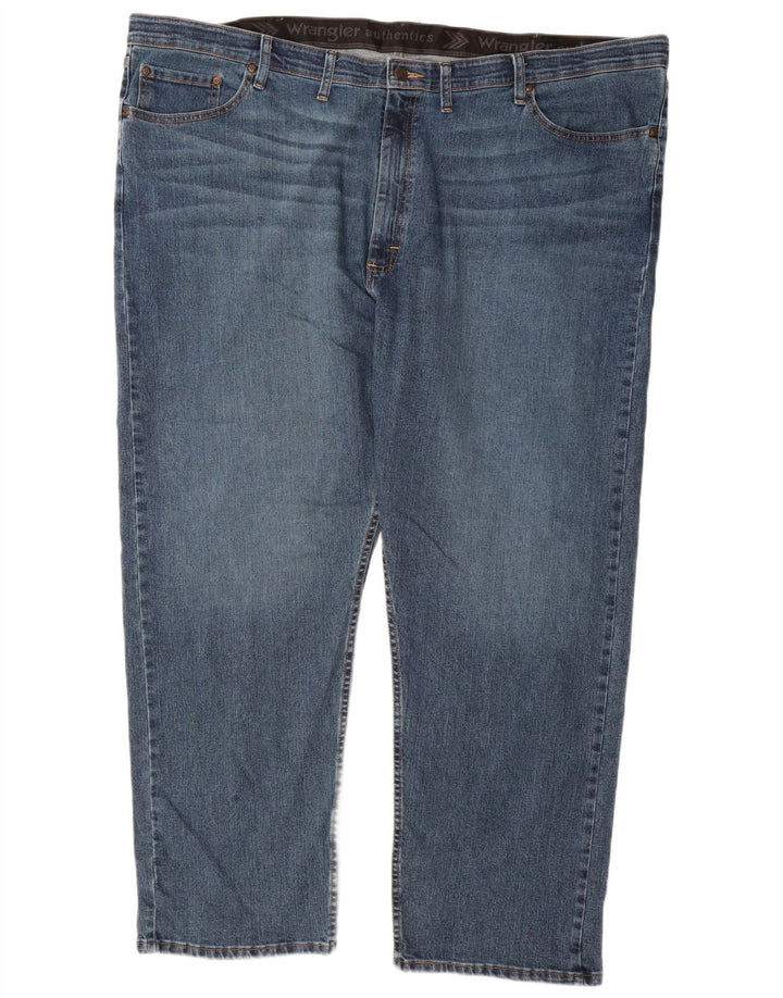 Ανδρικό τζιν Wrangler ίσιο W48 L30 Μπλε βαμβακερό