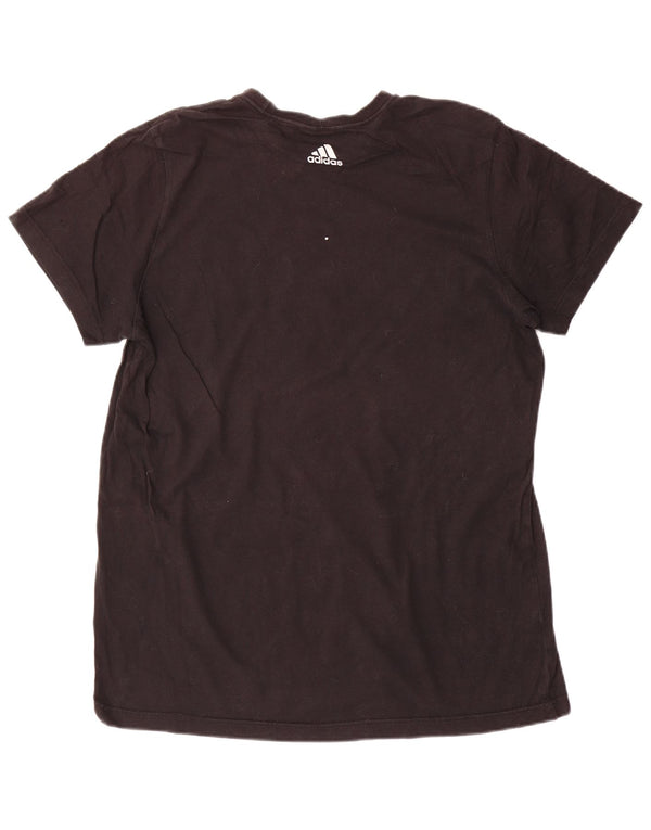 Ανδρικό γραφικό T-Shirt Adidas Top μεγάλο μαύρο βαμβακερό