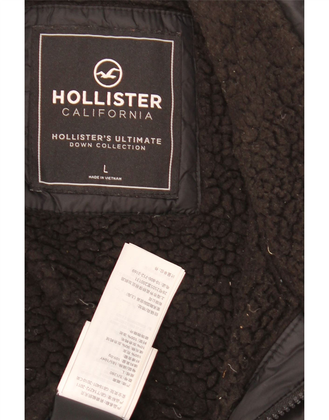 Ανδρικό μπουφάν Hollister Graphic Padded UK 40 Large Black