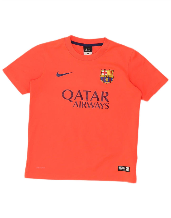 Γραφικό μπλουζάκι NIKE Boys Barcelona Top 10-11 ετών μεσαίο πορτοκαλί