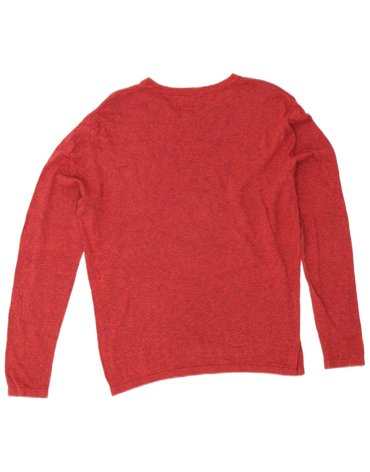 Ανδρικό πουλόβερ Zara Boat Neck Jumper Medium Red Flecked