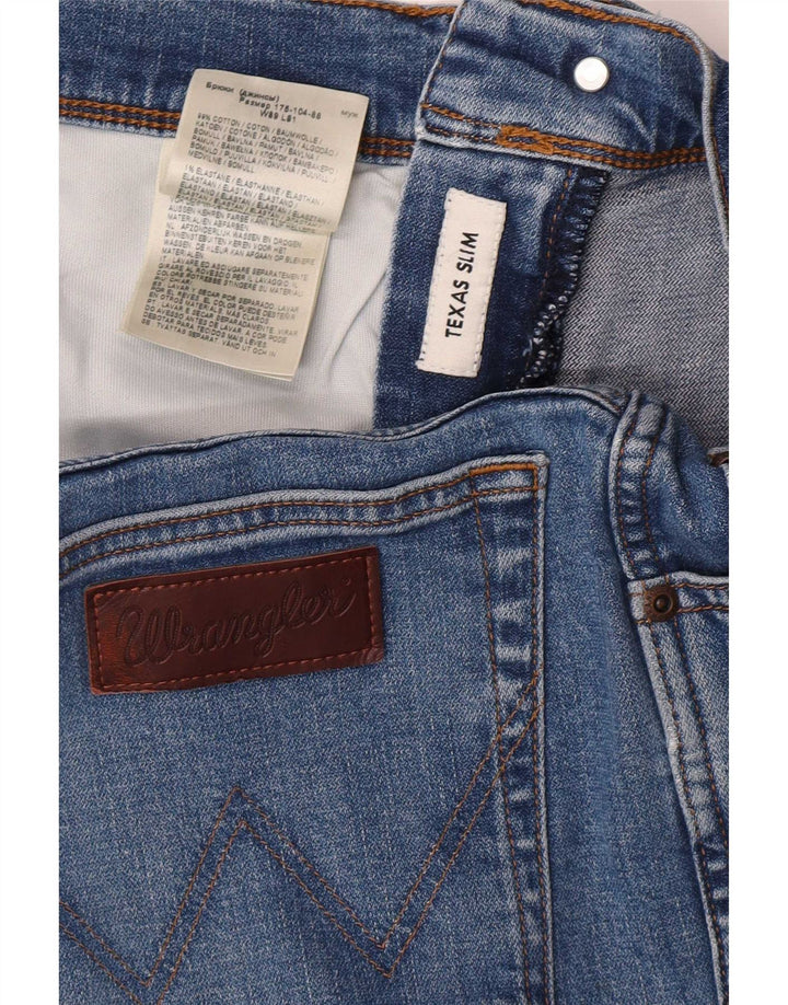 Wrangler Ανδρικό Texas Slim Jeans W35 L29 Μπλε βαμβακερό