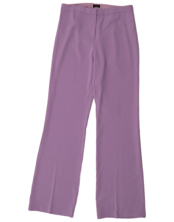 Pinko Γυναικεία Bootcut Casual Παντελόνι UK 14 Large W34 L35 Purple Polyester