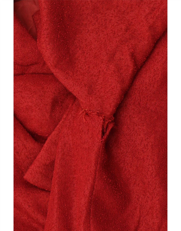 Vintage γυναικείο μακρυμάνικο φόρεμα A-Line UK 12 Medium Red