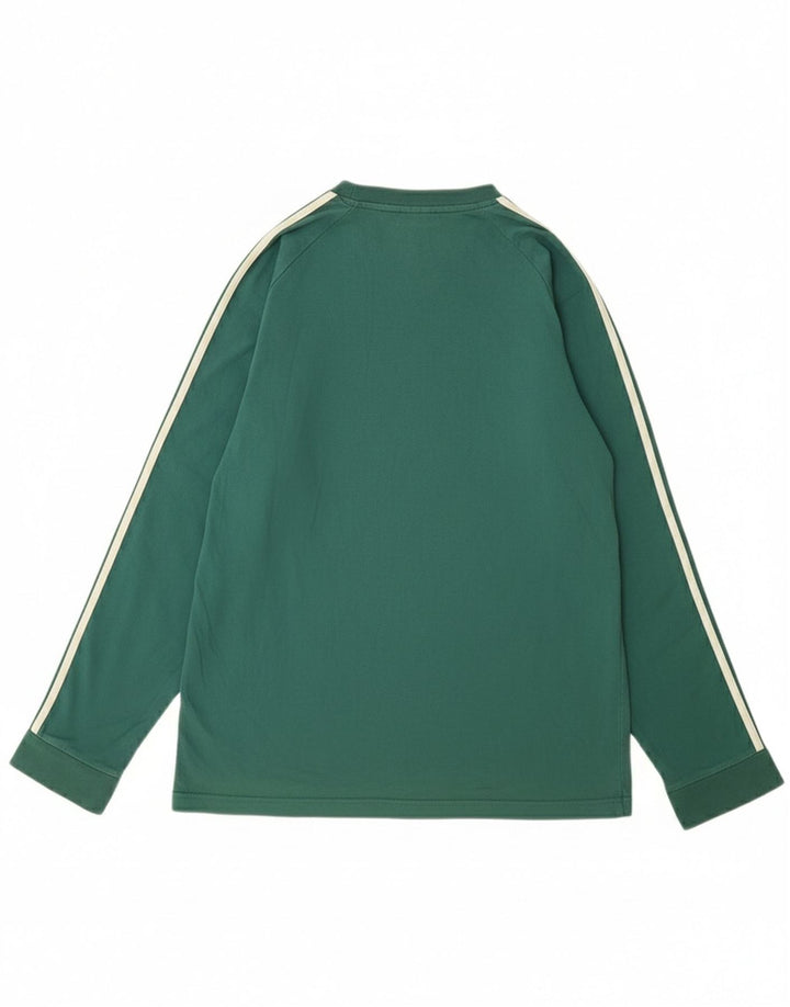 Ανδρικό τοπ Adidas μακρυμάνικο μεσαίο πράσινο βαμβακερό