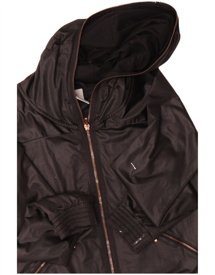 ADIDAS Γυναικείο μπουφάν βροχής με κουκούλα UK 10 Small Black Polyester