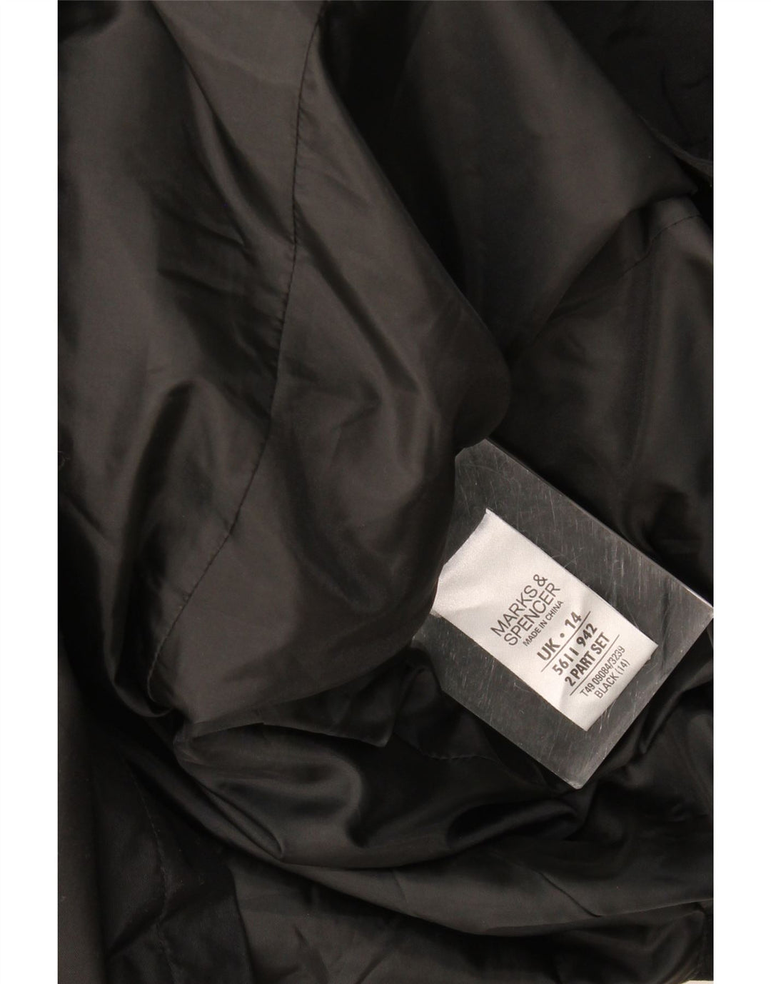 Marks & Spencer Γυναικεία καμπαρντίνα UK 14 Large Black Polyester