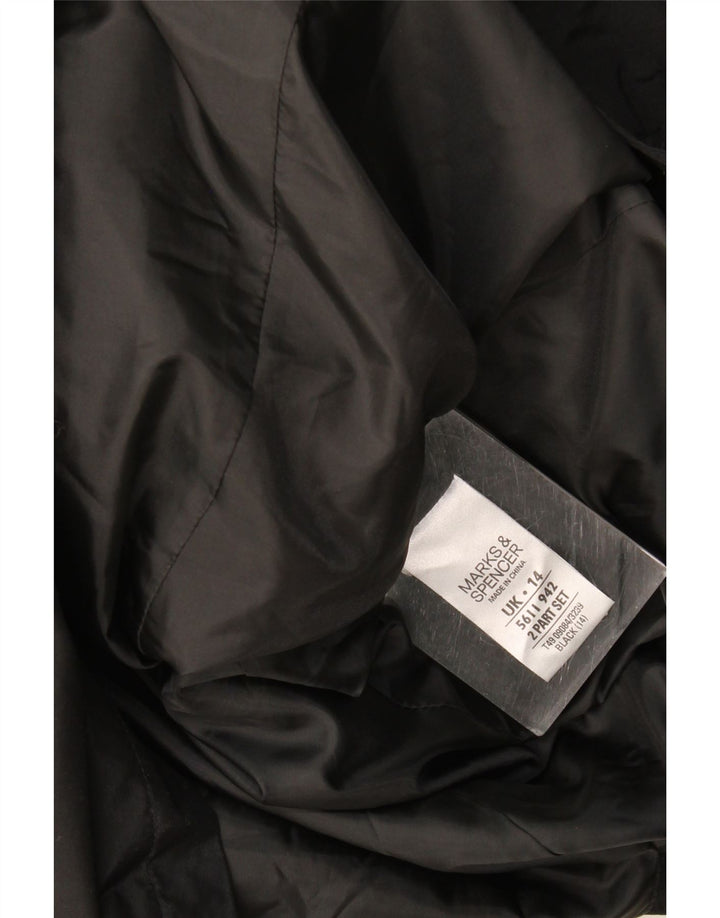 Marks & Spencer Γυναικεία καμπαρντίνα UK 14 Large Black Polyester