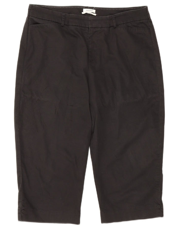 DOCKERS Womens Curvy Mid Rise Capri Trousers US 16 2XL W36 L20 Black