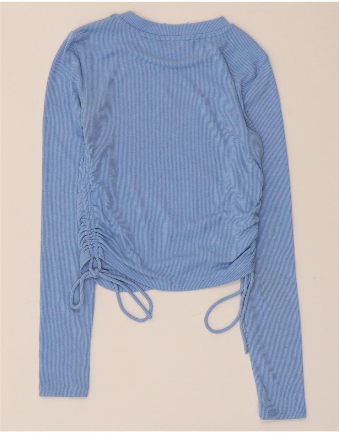 Zara Γυναικείο Crop Top Μακρυμάνικο UK 8 Small Blue