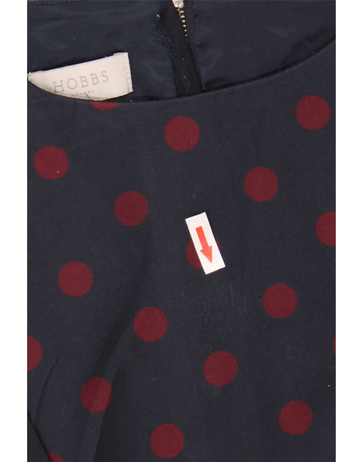 Γυναικείο φόρεμα με θήκη Hobbs UK 14 Medium Navy Blue Spotted Polyester