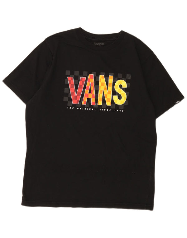 Vans Boys Classic Fit Graphic T-shirt Top 14-15 ετών XL Μαύρο βαμβακερό