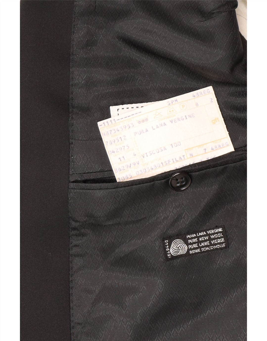 Profilo Ανδρικό Μπουφάν Blazer Διπλό στήθος IT 48 Μέτριο Μαύρο Παρθένο Μαλλί