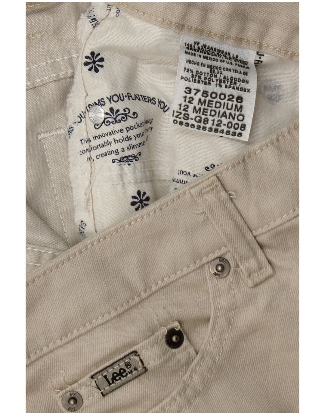 Γυναικείο casual σορτς LEE US 12 Large W32 Μπεζ βαμβακερό