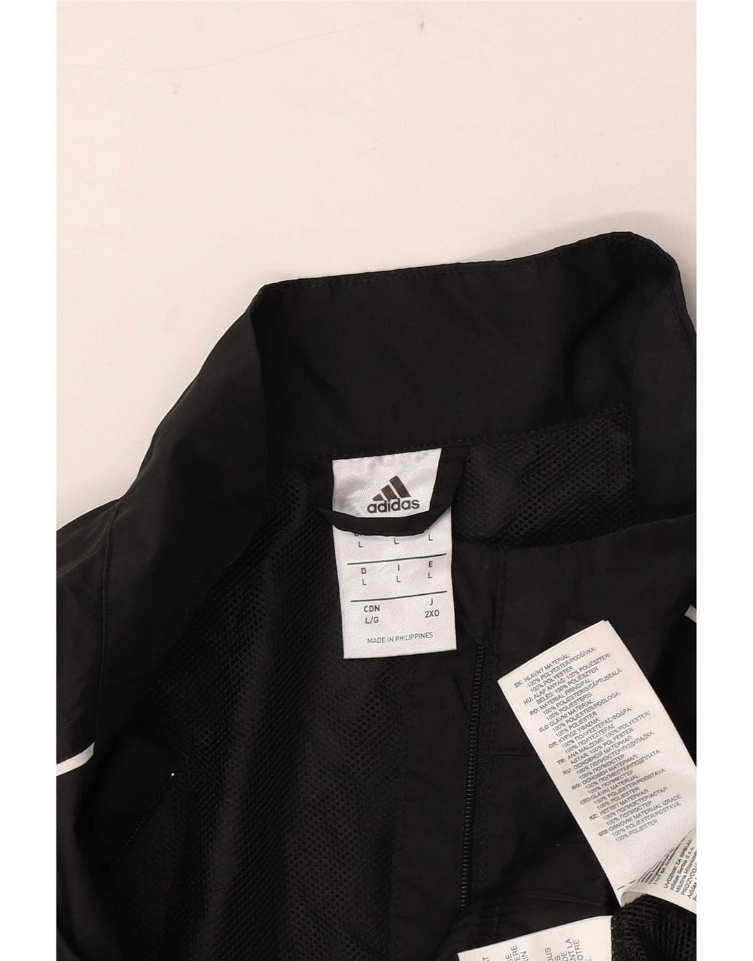 Adidas Ανδρικό Clima Proof γραφικό πουλόβερ με φερμουάρ στο πάνω μέρος μεγάλο μαύρο
