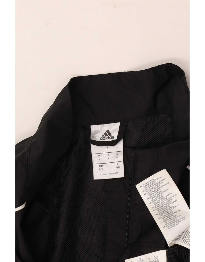 Adidas Ανδρικό Clima Proof γραφικό πουλόβερ με φερμουάρ στο πάνω μέρος μεγάλο μαύρο