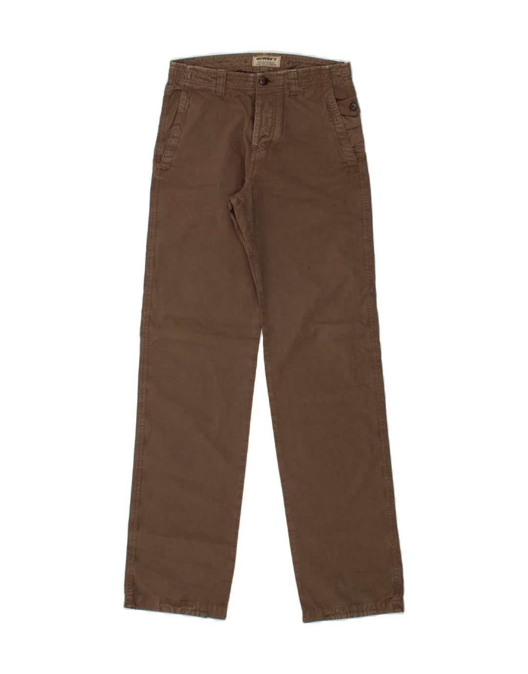 40WEFT Womens Straight Casual Trousers W31 L36 Brown Vintage 40Weft and Second-Hand 40Weft from Messina Hembry 
