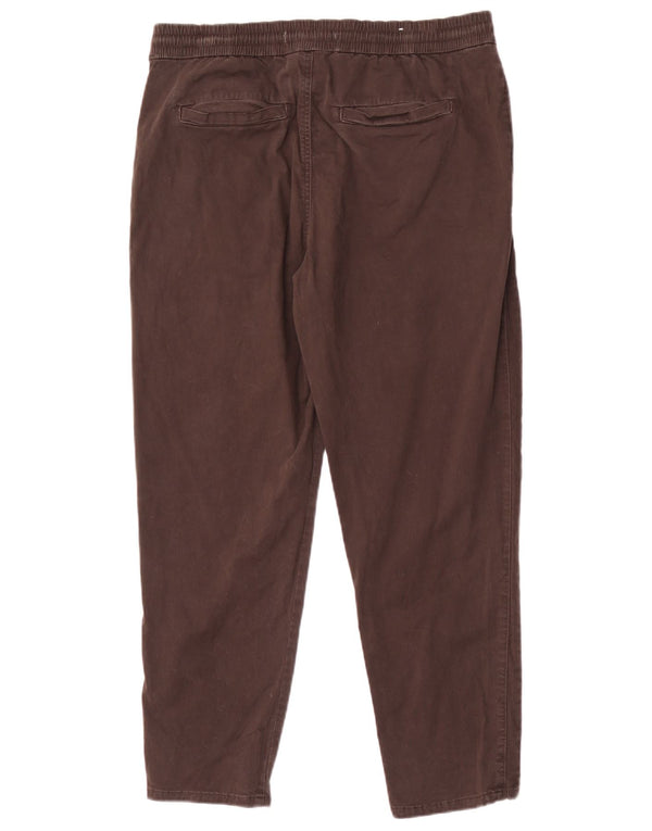 Zara Ανδρικό κωνικό παντελόνι Chino μεγάλο W32 L27 Καφέ βαμβακερό