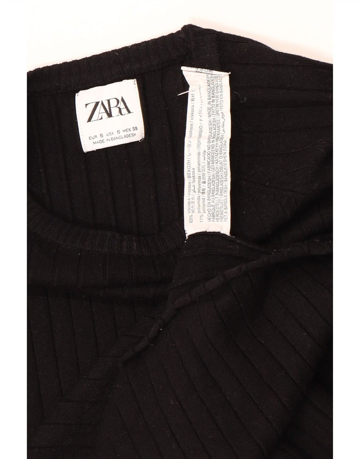 Ανδρικό πουλόβερ Zara Boat Neck Jumper Small Black Viscose
