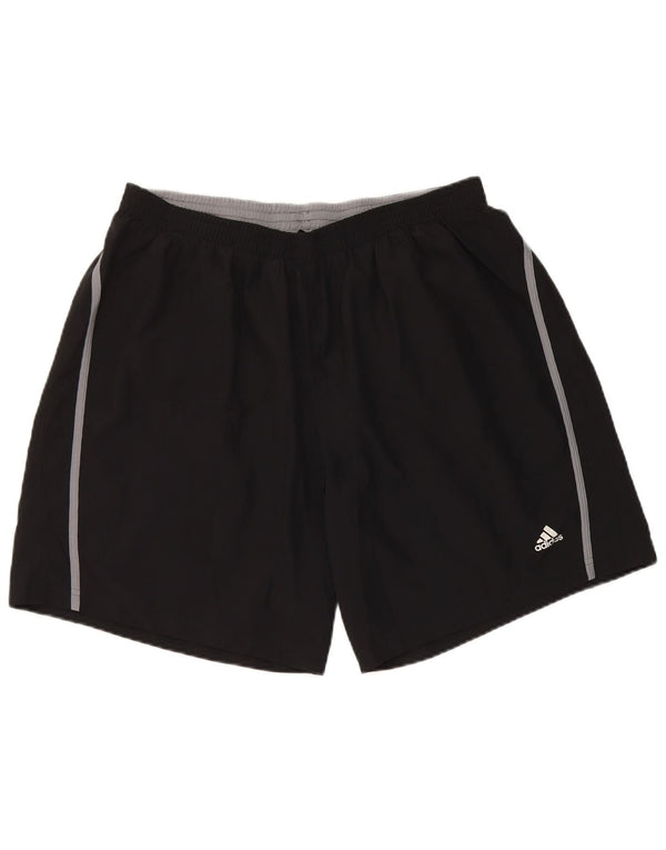 Ανδρικό αθλητικό σορτς Adidas μεγάλο μαύρο πολυεστέρα