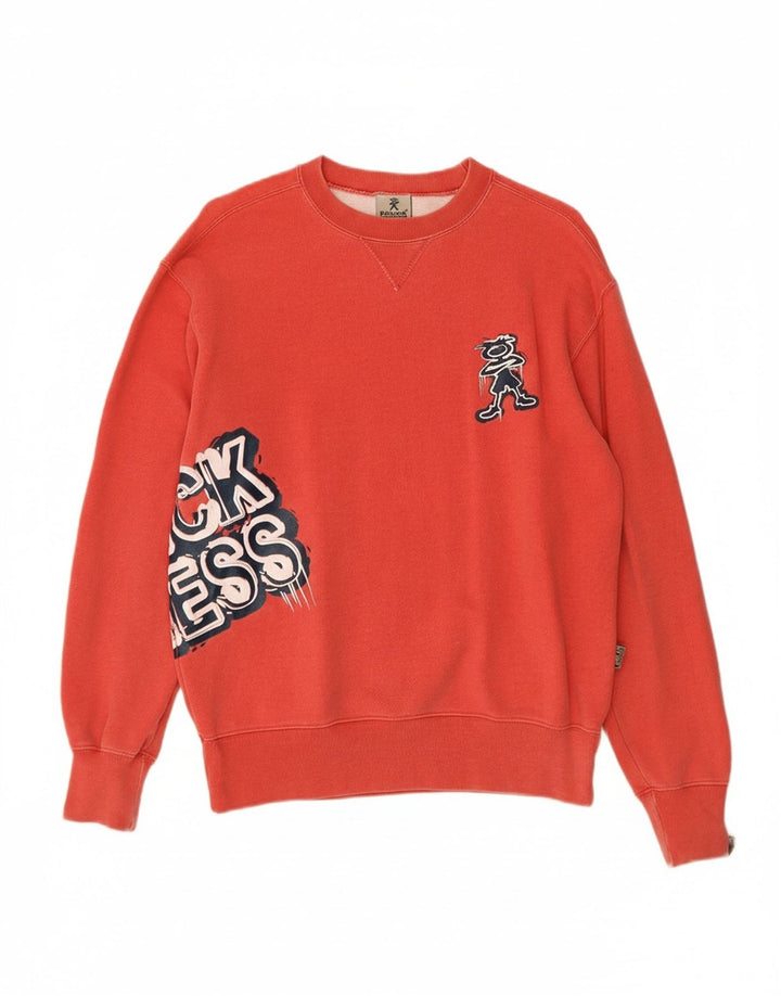 PICKWICK Womens Graphic Sweatshirt Jumper UK 14 Medium Red