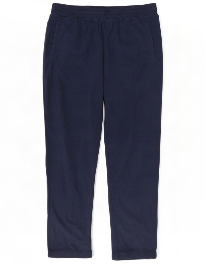 Marks & Spencer Ανδρικές φόρμες Fleece Παντελόνια Μεγάλο Navy Blue Polyester