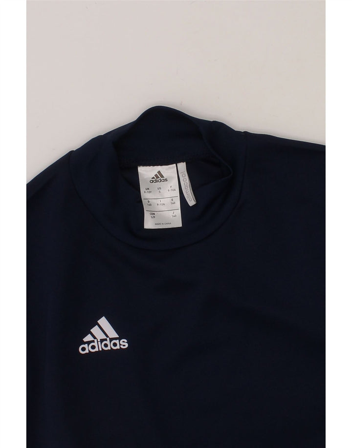 ADIDAS Boys Climacool Top Long Sleeve 9-10 Years Navy Blue Polyester Vintage Adidas and Second-Hand Adidas from Messina Hembry 