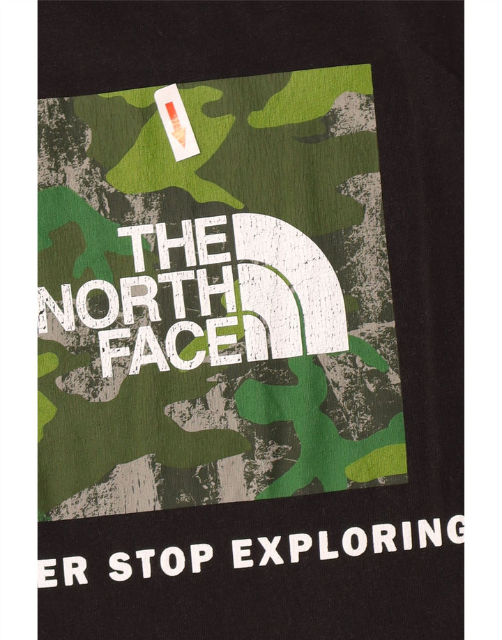 Ανδρικό γραφικό T-Shirt North Face Top Μεσαίο μαύρο βαμβακερό