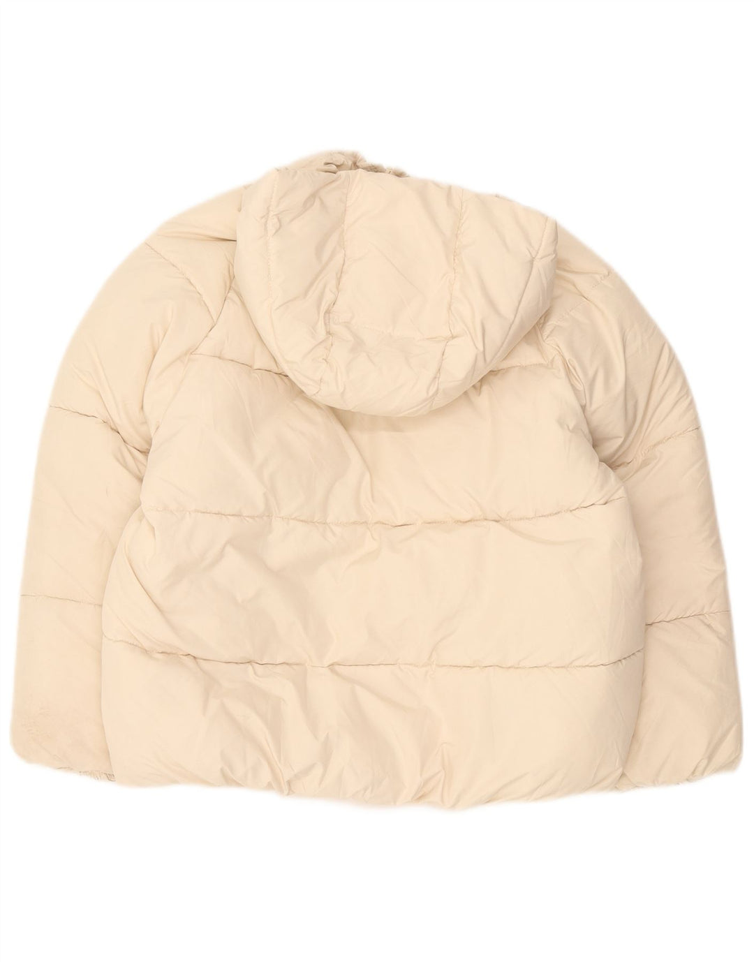 Zara Girls Hooded Jacket 11-12 Years Beige Polyester