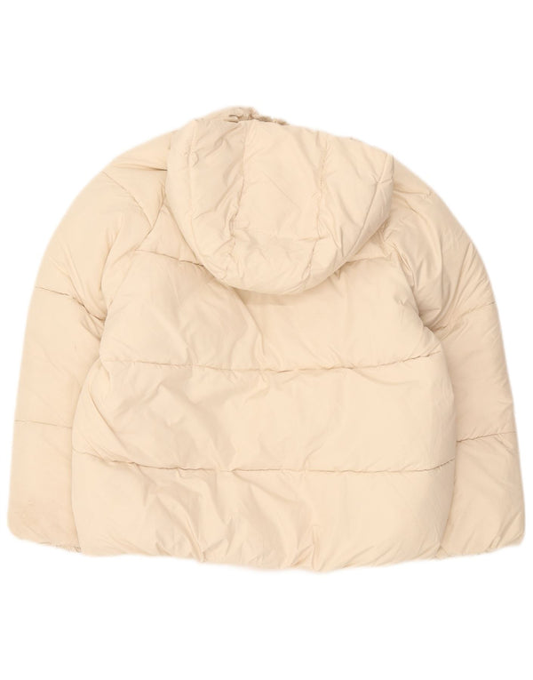 Zara Girls Hooded Jacket 11-12 Years Beige Polyester