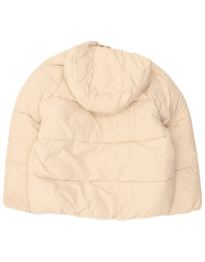 Zara Girls Hooded Jacket 11-12 Years Beige Polyester