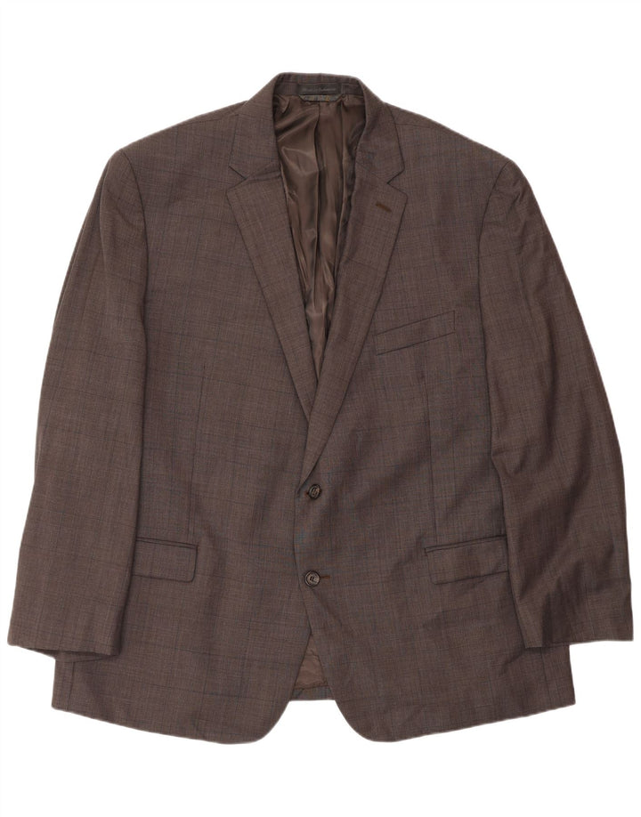 Ralph Lauren Ανδρικό σακάκι με 2 κουμπιά μπλέιζερ UK 48 3XL καφέ μαλλί