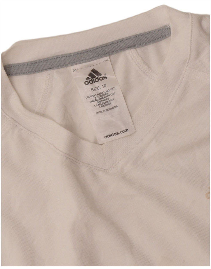Adidas Γυναικείο Γιλέκο Τοπ UK 10 Μικρός Λευκός Πολυεστέρας