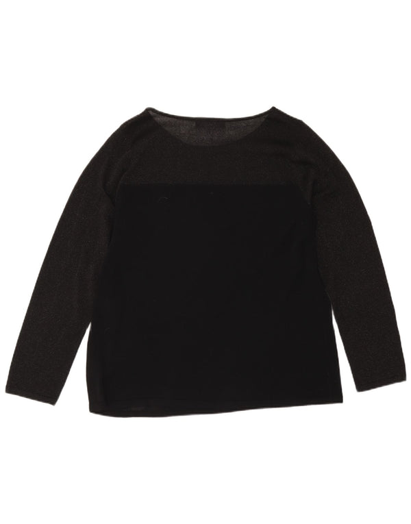 Marks & Spencer Γυναικείο τοπ μακρυμάνικο UK 18 XL μαύρη βισκόζη
