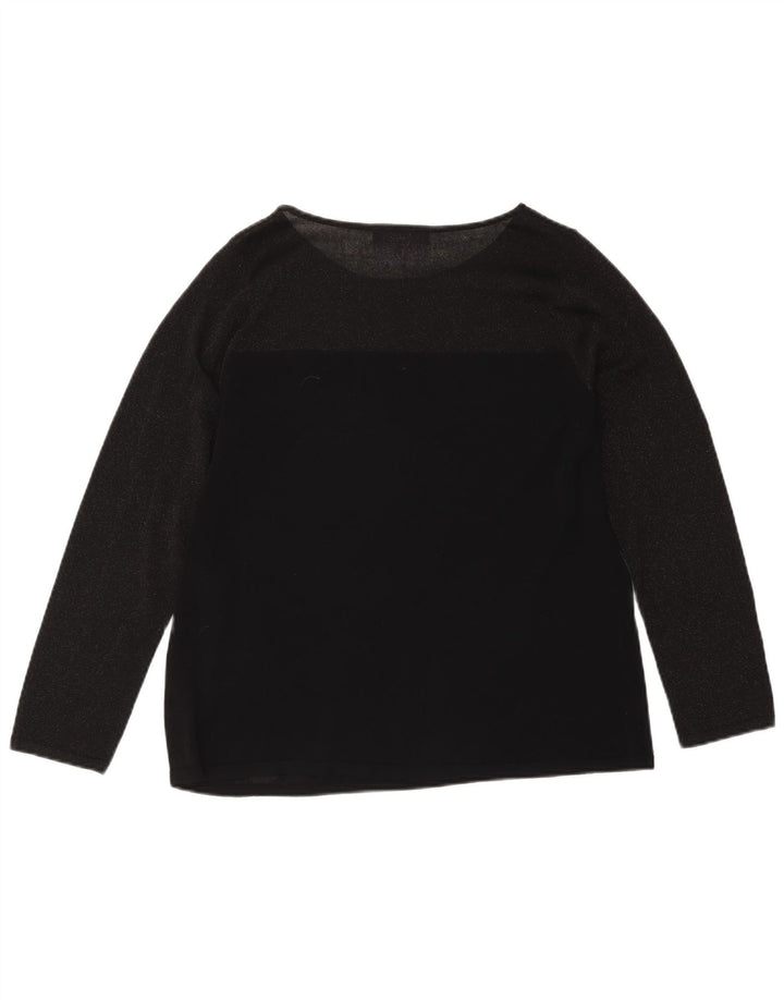 Marks & Spencer Γυναικείο τοπ μακρυμάνικο UK 18 XL μαύρη βισκόζη