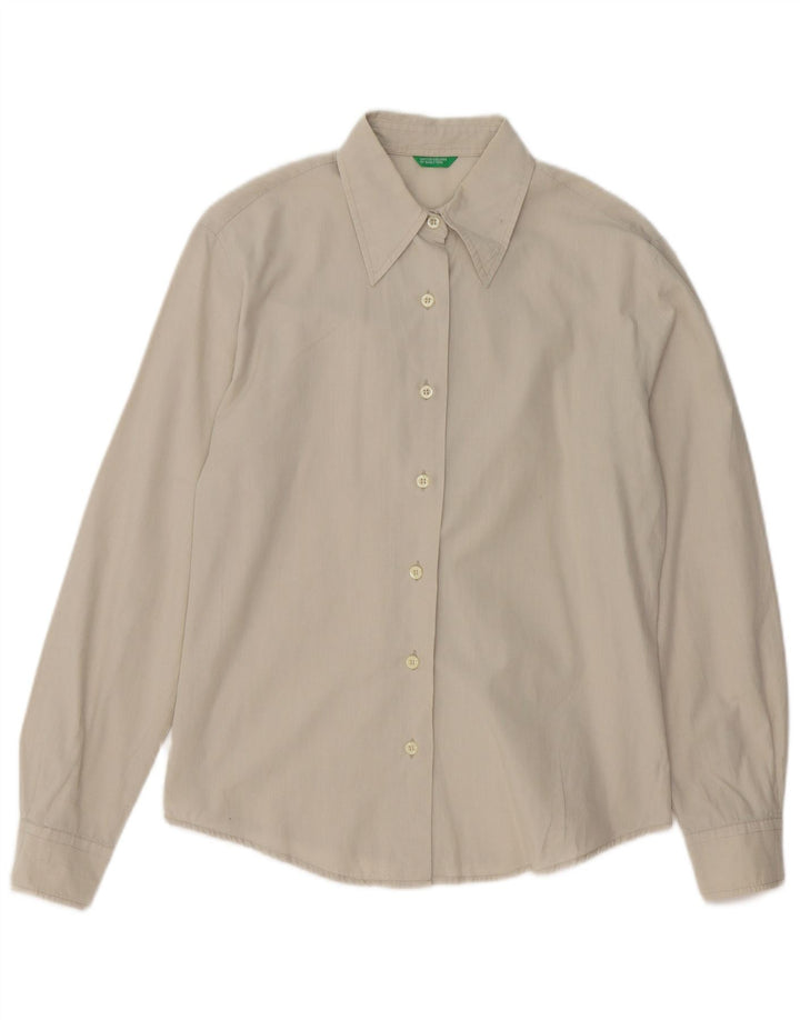BENETTON Γυναικείο πουκάμισο UK 14 Medium Grey