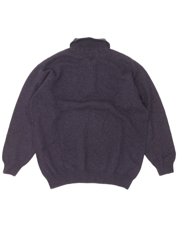 Ανδρικό πουλόβερ με λαιμόκοψη Murphy & Nye 2XL Μαλλί Navy Blue