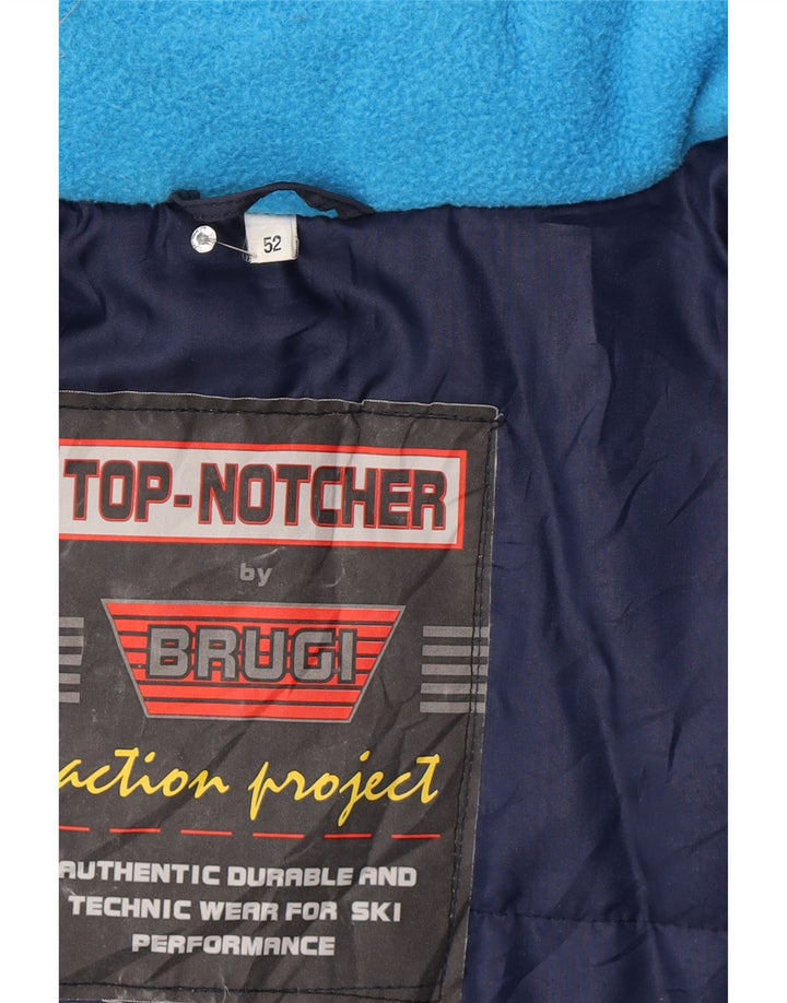 Brugi Ανδρικό μπουφάν σκι με κουκούλα IT 52 XL Navy Blue Colorblock Polyamide
