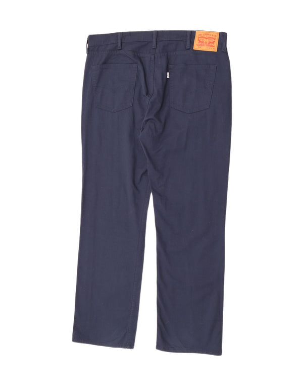 Levi's Mens 514 Straight Casual Παντελόνι W38 L32 Navy Blue Cotton